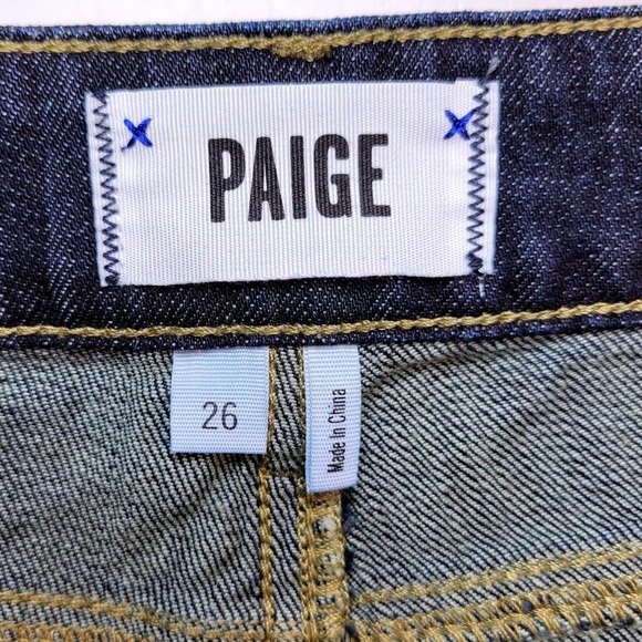 Paige Jimmy Jimmy Cuffed Blue Denim Shorts Size 26 Jean Summer Cutoffs - Picture 4 of 11